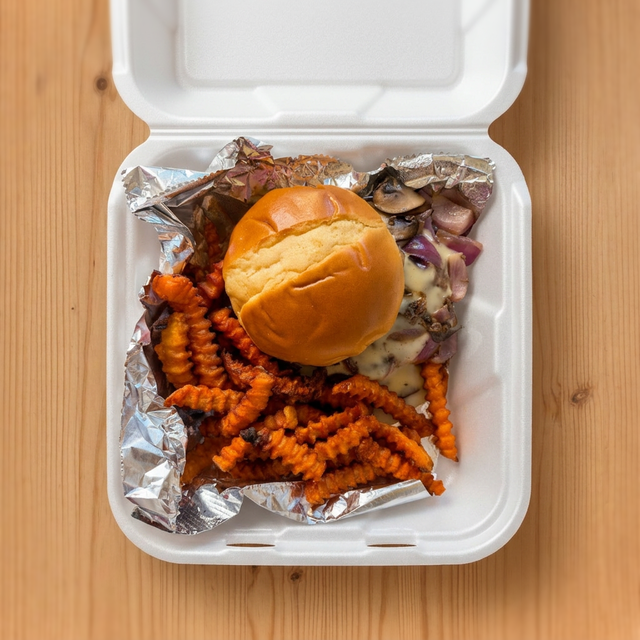 Shroom and Swiss Burger.